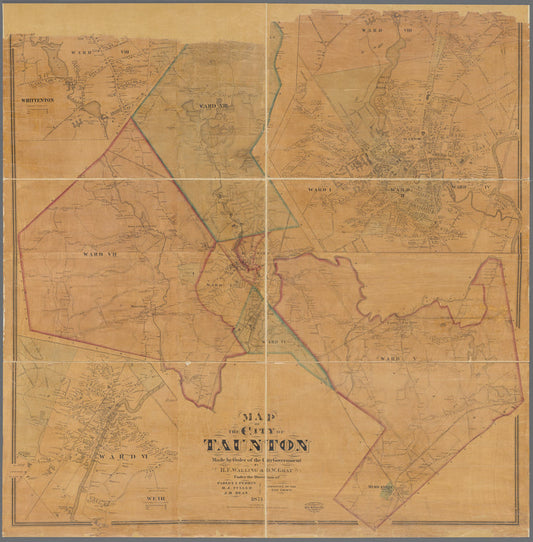Map of the city of Taunton made by order of the city government