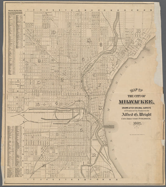 Map of the city of Milwaukee