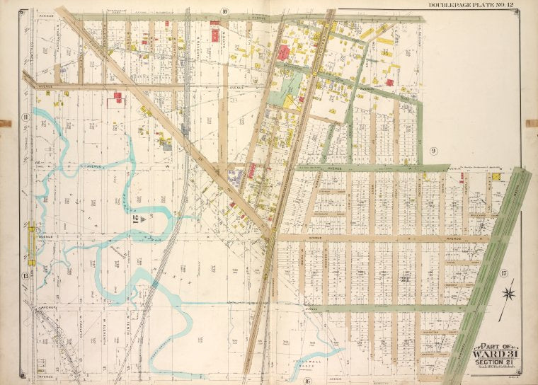 Brooklyn, Vol. 3, Double Page Plate No. 12; Part of Ward 31, Section 21; [Map bounded by Avenue U, E. 2nd St., Avenue W; Including Ocean Parkway, Avenue Z, Stillwell Ave.]