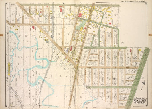 Brooklyn, Vol. 3, Double Page Plate No. 12; Part of Ward 31, Section 21; [Map bounded by Avenue U, E. 2nd St., Avenue W; Including Ocean Parkway, Avenue Z, Stillwell Ave.]