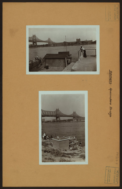 Bridges - Queensboro [Queensborough] Bridge - [View of the bridge from Allen Point.]