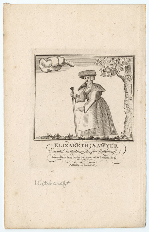 Elizabeth Sawyer, executed in the year 1621 for witchcraft