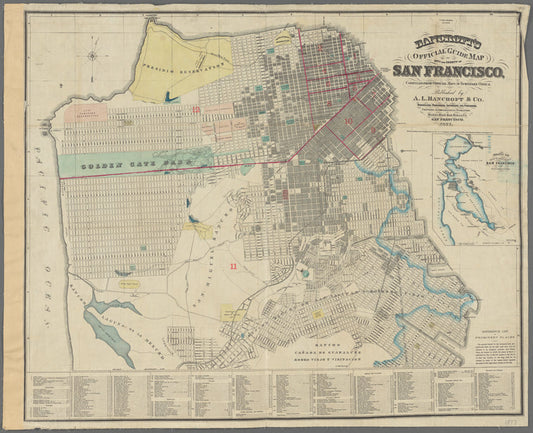 Bancroft's official guide map of city and county of San Francisco
