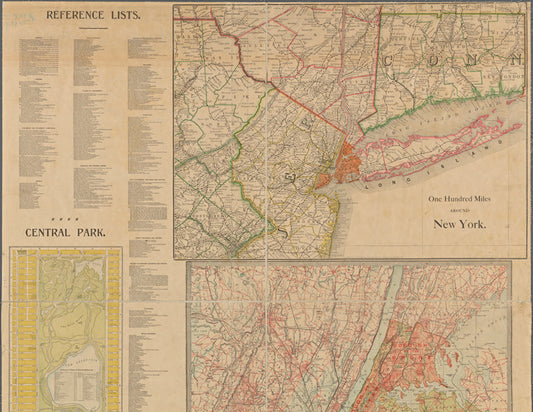 Rand McNally & Co.'s road map of the New York and New Jersey suburbs : showing the boundary lines of the Greater New York with the good roads specially marked