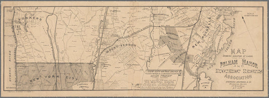 Map showing location of lands of the Pelham Manor and Huguenot Heights Association
