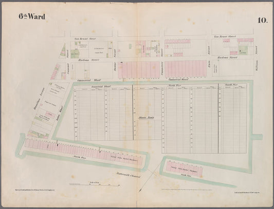 Plate 10: Map bounded by Hamilton Avenue, Van Brunt Street, Clinton Wharf, Buttermilk Channel