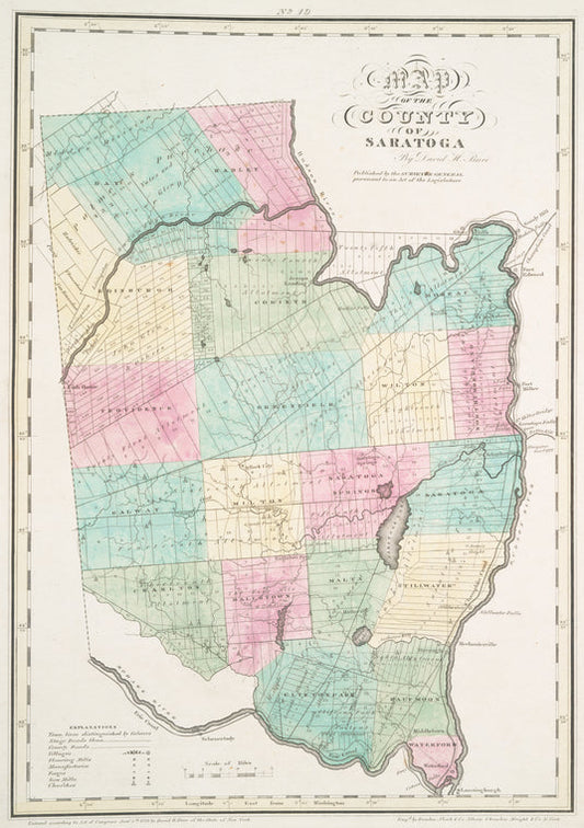 Map of the county of Saratoga