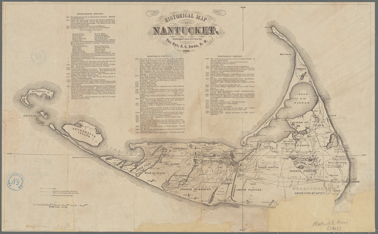 Historical map of Nantucket