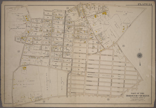 Plate 24: Bounded by Third Avenue, Fourth Avenue, Twelfth Street, Fifth Avenue, 14th Street, Willets Point Road, Whitestone Road, Bayside Avenue, Whitestone Avenue, Fourth Avenue, Sixth Avenue, 3rd Avenue, Hurd Avenue and Eleventh Avenue.