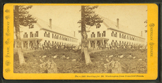 Starting for Mt. Washington from Crawford House.