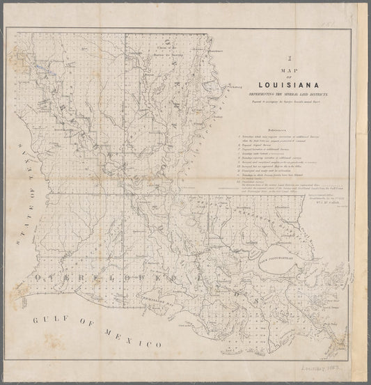 Map of Louisiana : representing the several land districts