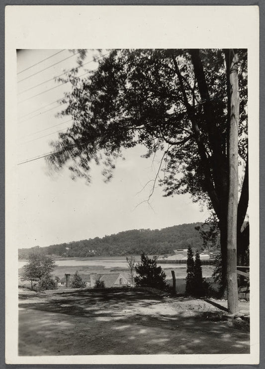 View. Along road to Port Washington, about 1/4 mile north of 
North Hempstead Turnpike. (Sketch of location on back of photo.) Manhasset, North Hempstead