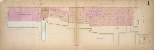 Double Page Plate No. 4; [Map bounded by Furman St., Montague St. (Raised); Including Ferry to Wall St. New York, East River]