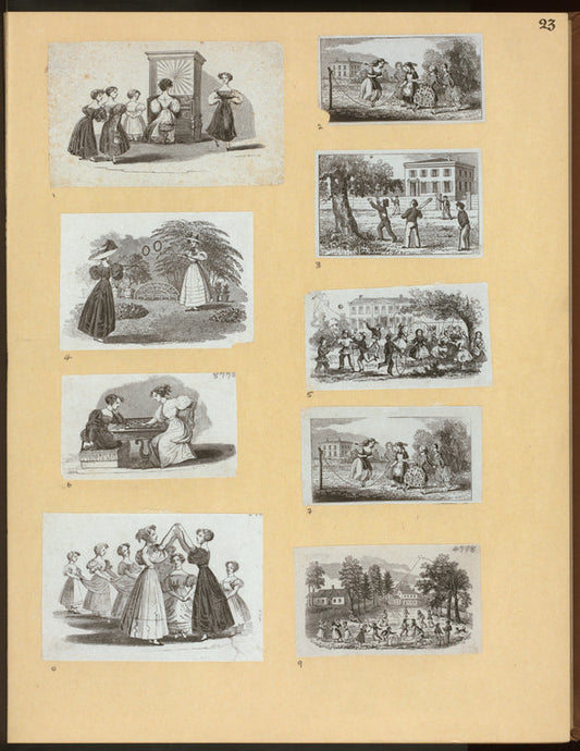 Young men and women at play.