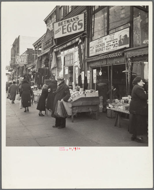 Scene along Bathgate Avenue in the Bronx, a section from which many of the New Jersey homesteaders have come, New York