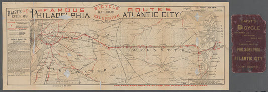 Baist's guide map of the famous bicycle, rail road & excursion routes, Philadelphia to Atlantic City