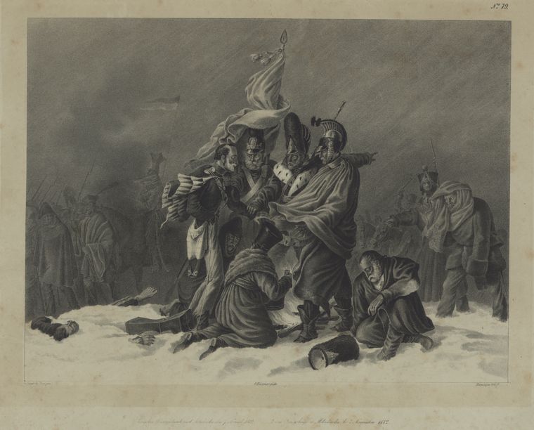 Zwischen Dorogobush und Mikalewka den 7 November 1812
