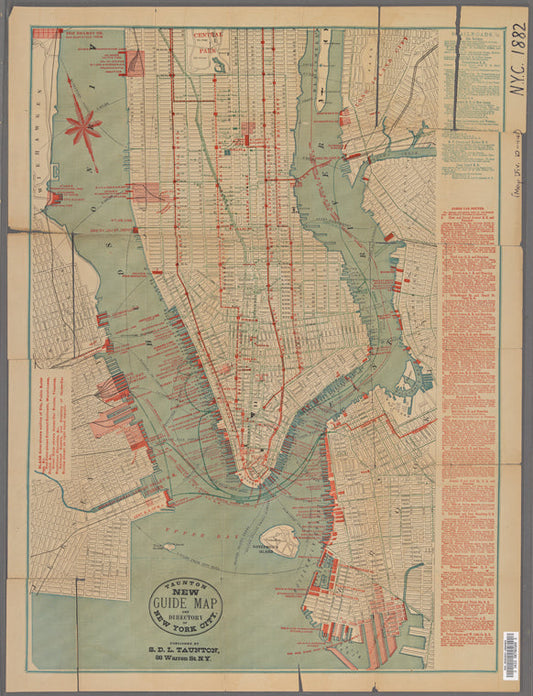 Taunton new guide map and directory of New York City