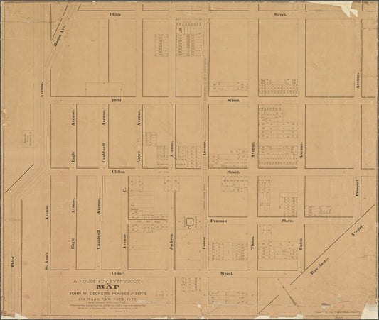 Map of John W. Decker's houses and lots in the 23d ward, New York City