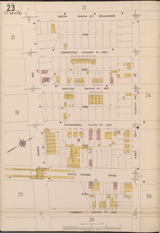 Bronx, V. 18, Plate No. 23 [Map bounded by Bronx Blvd., E. 239th St., Furman Ave., Nereid Ave.]