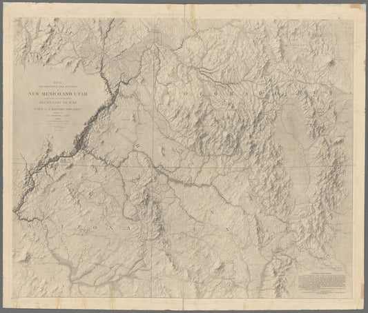 Map of explorations and surveys in New Mexico and Utah: made under the direction of the Secretary of War by Capt. J.N. Macomb Topl. Engrs. assisted by C.H. Dimmock. C. Engr. 1860